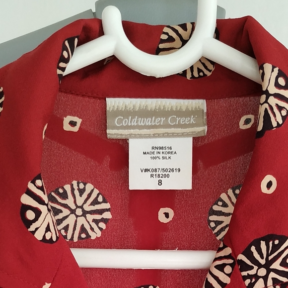 Coldwater Creek Silk Long Sleeve Blouse Button down - Picture 4 of 9
